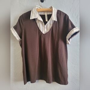 Faux Layered T Shirt